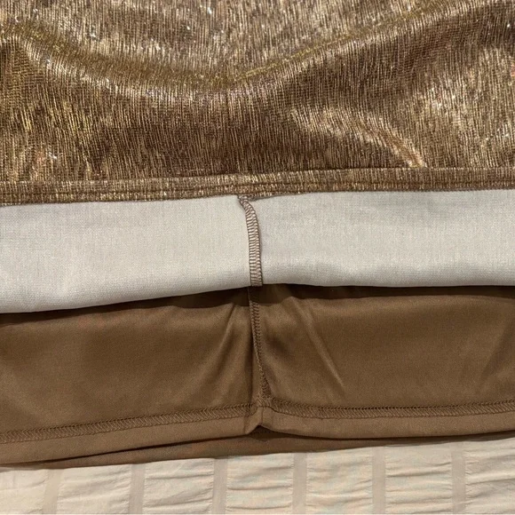 Lulu's Gold Mini Dress - Picture 5 of 6